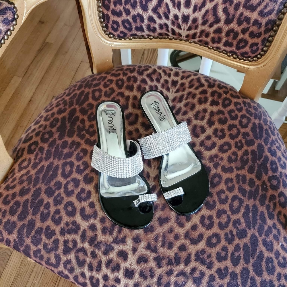Rhinestone evening sandals